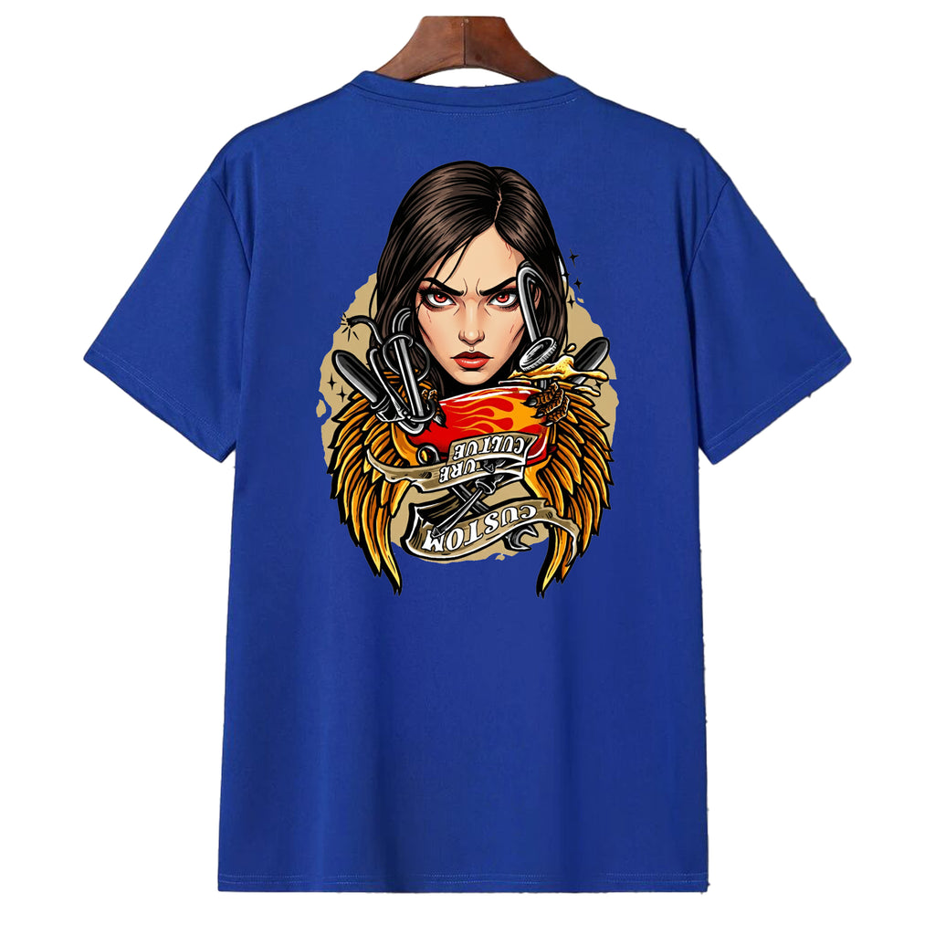 Hellroads Garage 'Full Throttle' Custom Motorcycle T-Shirt – High-Definition DTF Print Biker Apparel – Ultra-Soft Performance Cotton – Odor Free & Sun Protected