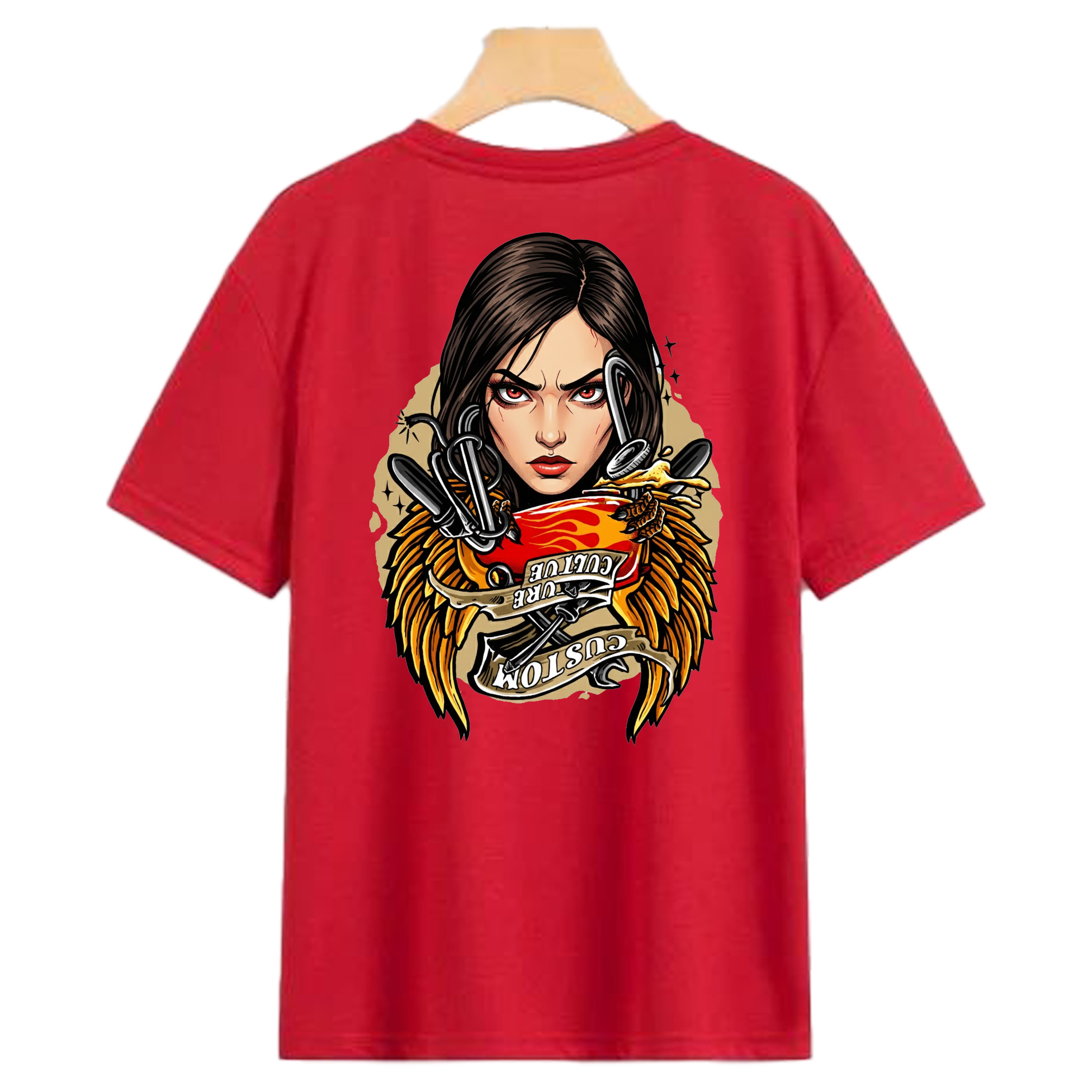 Hellroads Garage 'Full Throttle' Custom Motorcycle T-Shirt – High-Definition DTF Print Biker Apparel – Ultra-Soft Performance Cotton – Odor Free & Sun Protected