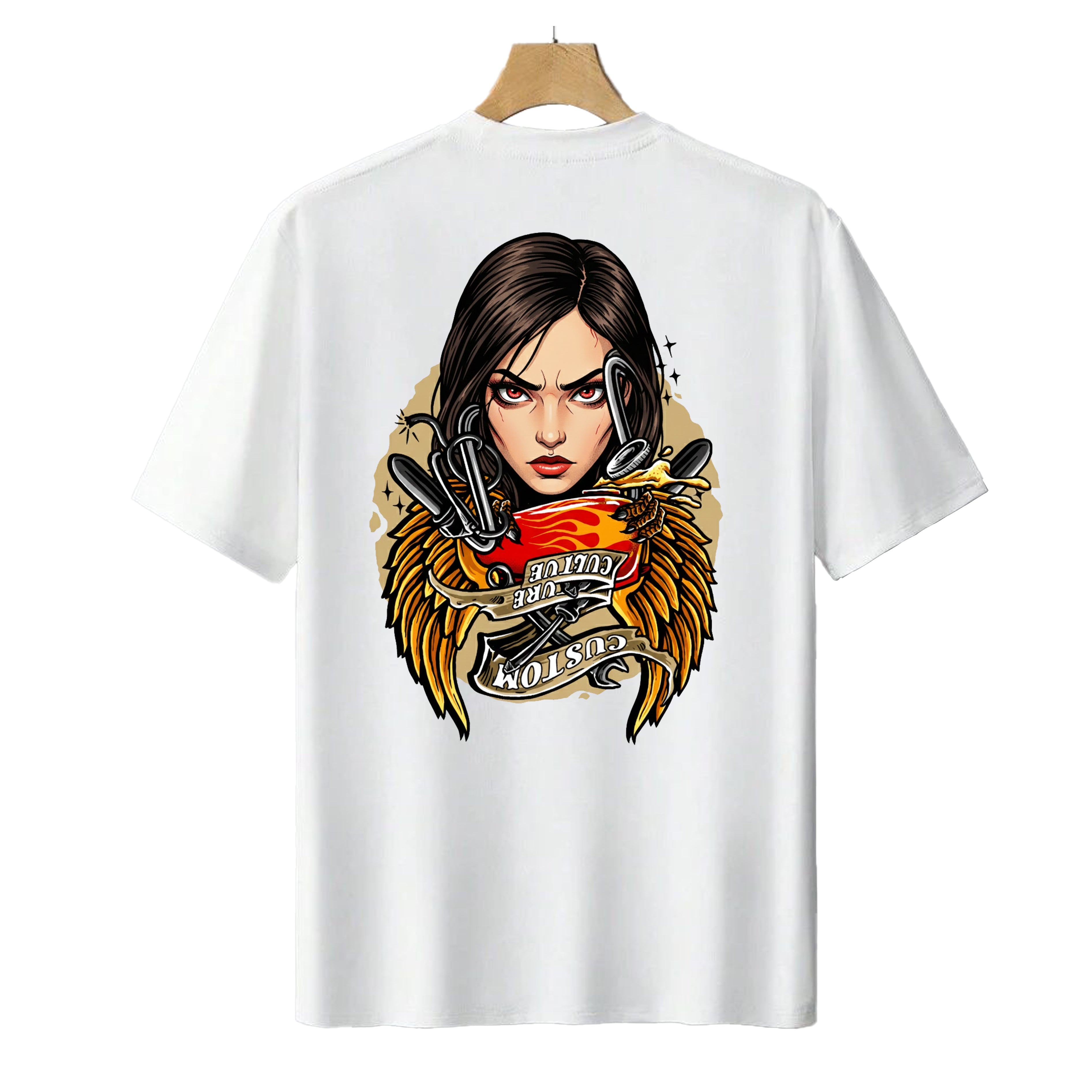 Hellroads Garage 'Full Throttle' Custom Motorcycle T-Shirt – High-Definition DTF Print Biker Apparel – Ultra-Soft Performance Cotton – Odor Free & Sun Protected