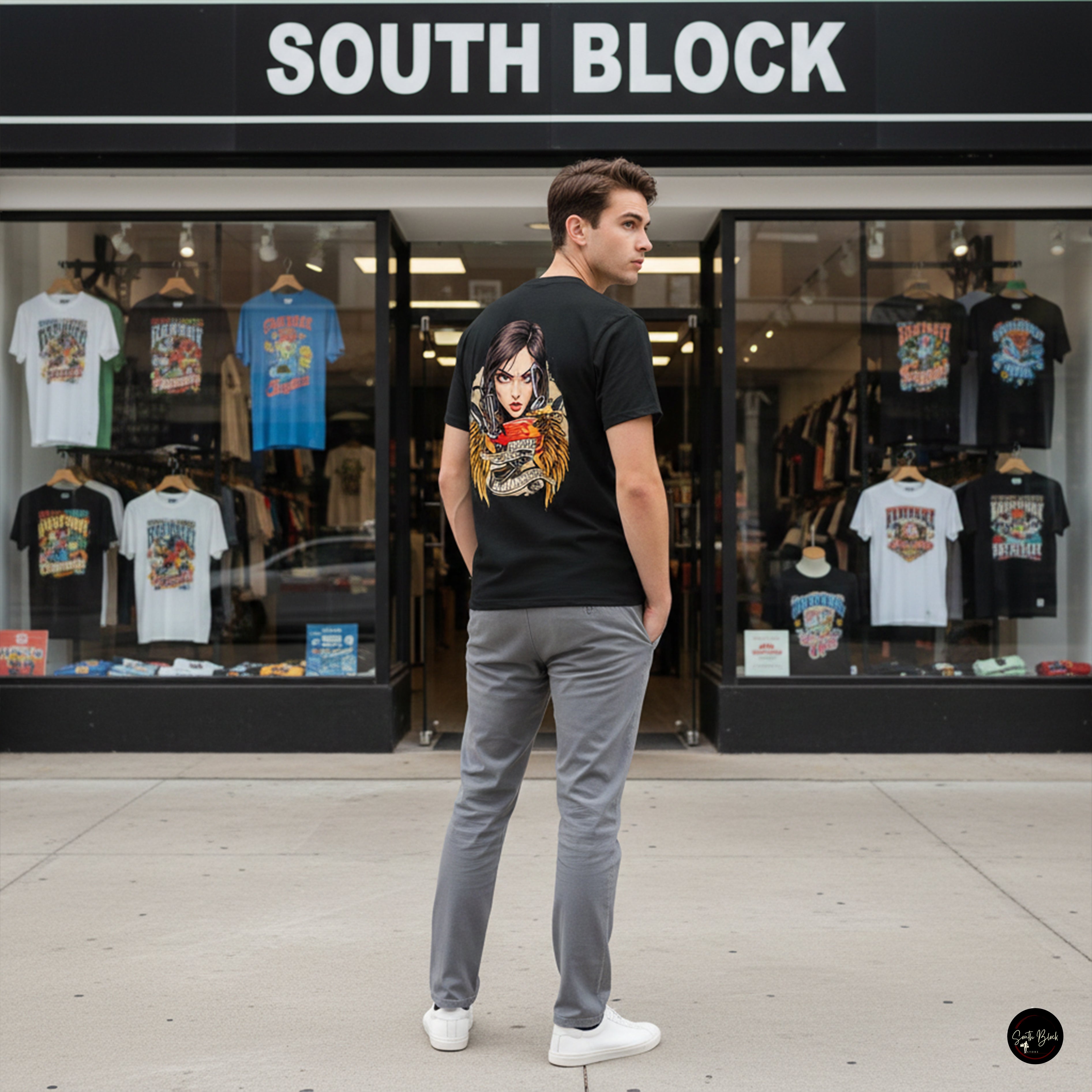 Hellroads Garage 'Full Throttle' Custom Motorcycle T-Shirt – High-Definition DTF Print Biker Apparel – Ultra-Soft Performance Cotton – Odor Free & Sun Protected