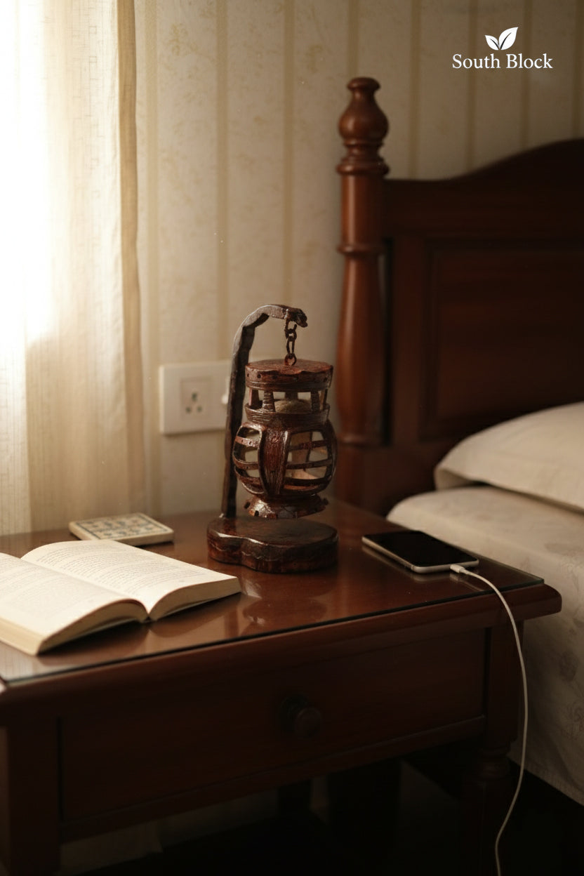 Handcrafted Decorative Coconut Shell Night Lamp | Natural Eco-friendly Table Light for Living Room & Bedroom Décor | Ideal for Office Desk & Study Table